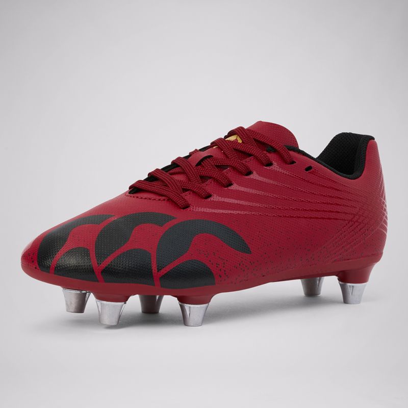 Red and Black Canterbury Kids' Stampede Team SG Boots from O'Neills
