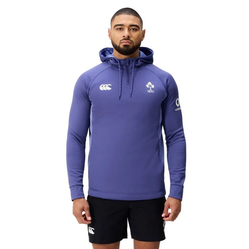 Men's Purple Ireland Rugby Hooded Top with zip closure from O'Neills.