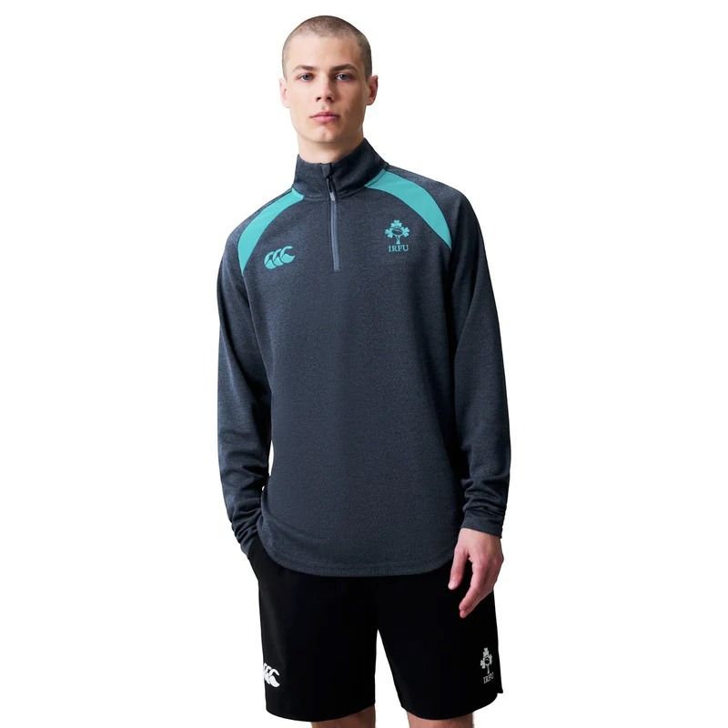 Men's Navy Canterbury Ireland Rugby IRFU 2026/27 Elite First Layer Half Zip Top from O'Neills.