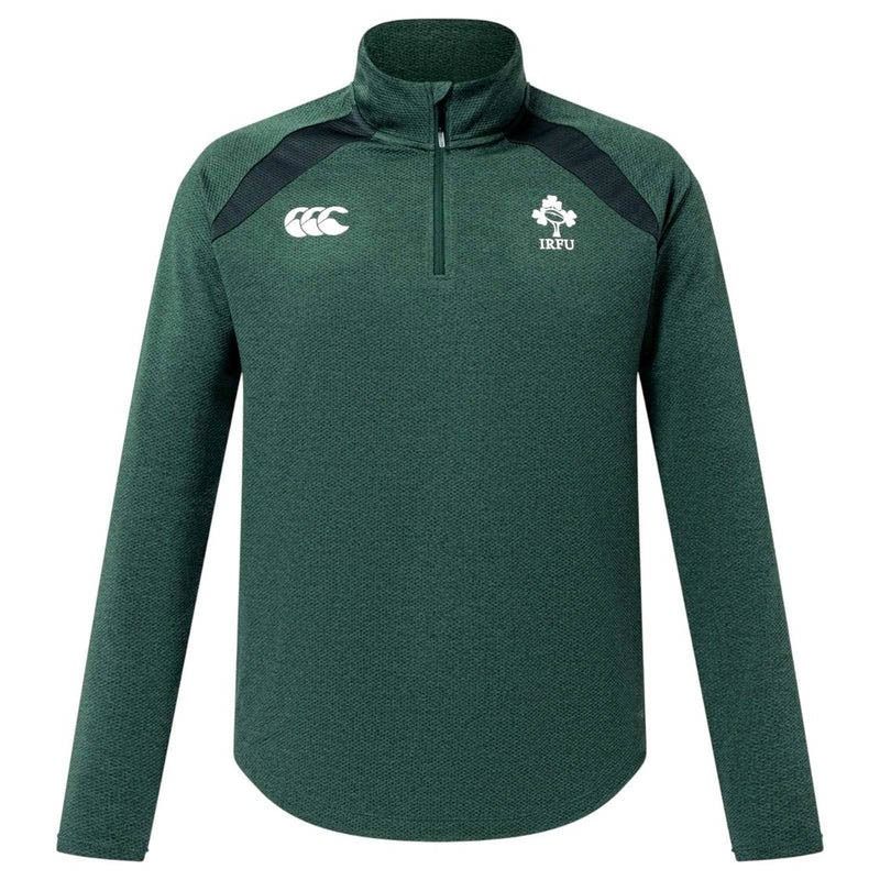 Kids' Green Canterbury Ireland Rugby IRFU 2025/26 1/4 Zip Elite First Layer from O'Neills.
