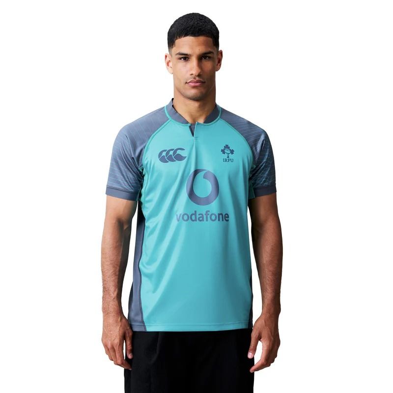 Men's Blue Canterbury Ireland Rugby IRFU 2025/26 Training Pro Jersey from O'Neills.