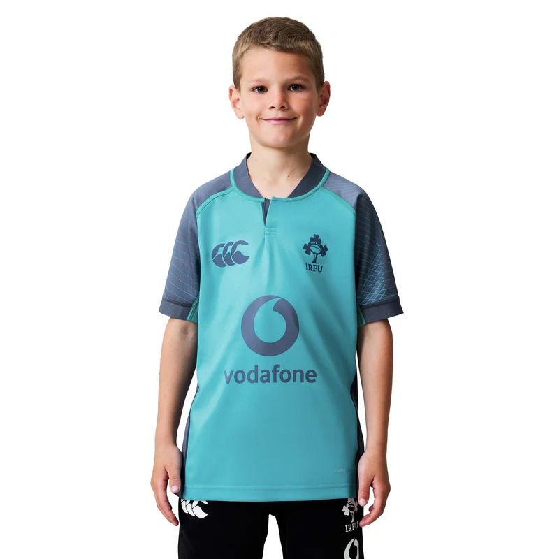 Kids' Blue Canterbury Ireland Rugby IRFU 2025/26 Training Pro Jersey from O'Neills.