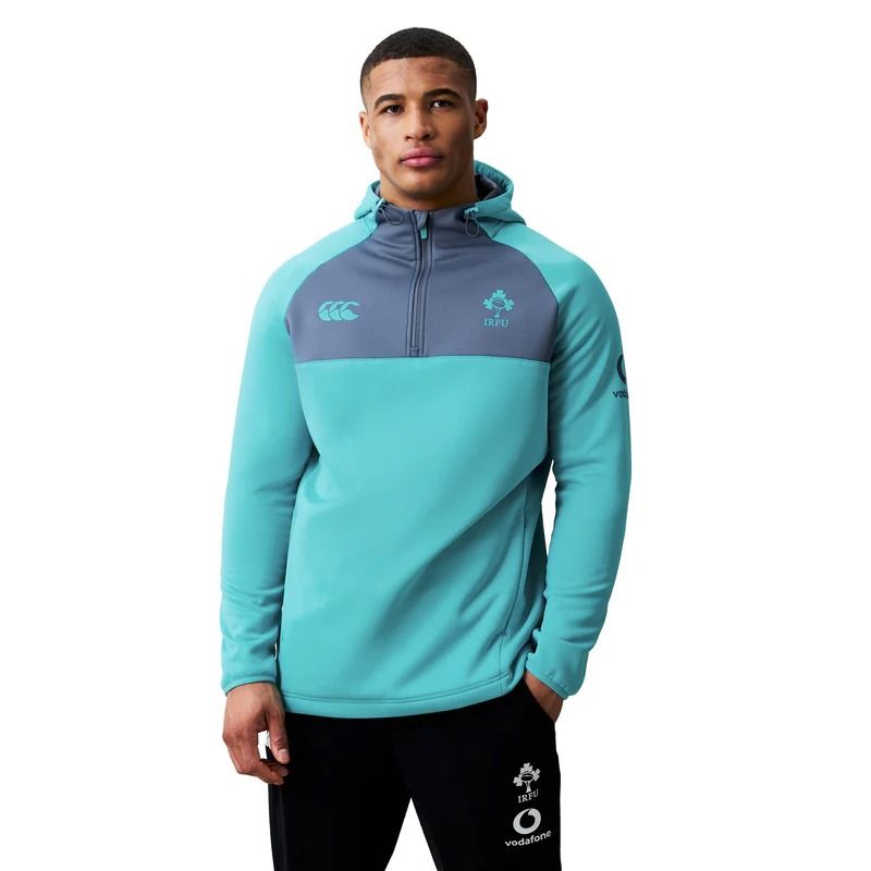 Men's Blue Canterbury Ireland Rugby IRFU 2026/27 Training Hoodie from O'Neills.