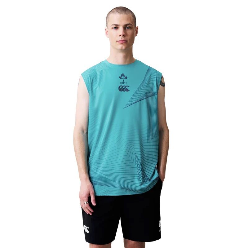 Men's Blue Canterbury Ireland Rugby IRFU 2026/27 Training Vest from O'Neills.