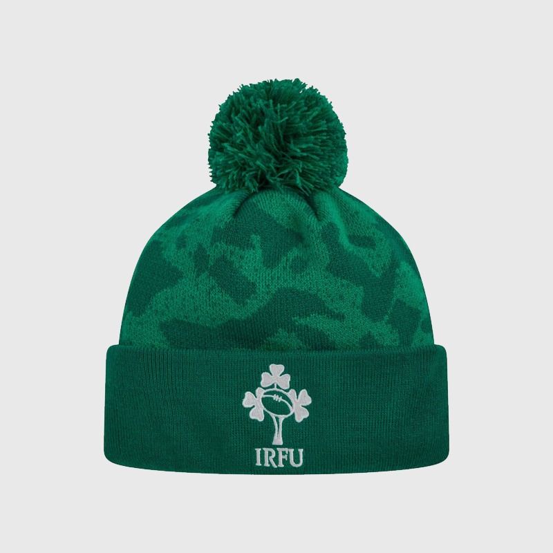Green Canterbury Ireland Rugby IRFU 2025/26 Bobble Hat from O'Neills.