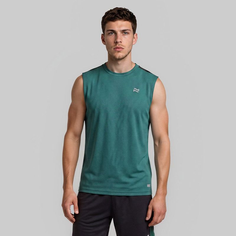 Bottle O’Neills Men’s Raptor Vest with short sleeves and contrast pinhole texture panels