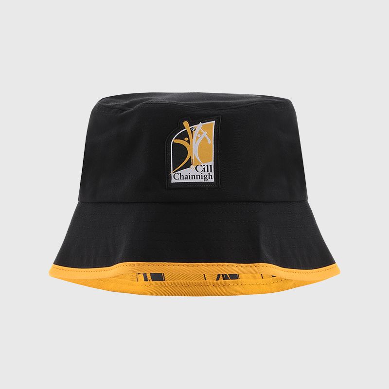 Black / Amber Kilkenny GAA Kids' Reagan Reversible Bucket Hat from O’Neills Sportswear