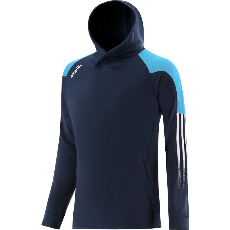 Kid's Marine Reno Pullover Fleece Hoodie with zip pockets and stripes on lower arms by O’Neills.