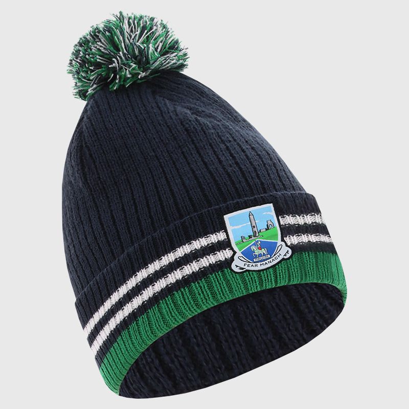 Navy Fermanagh GAA Renew Bobble Hat with county crest by O’Neills.