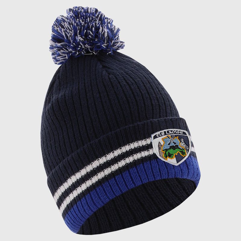 Navy Laois GAA Renew Bobble Hat with county crest by O’Neills..