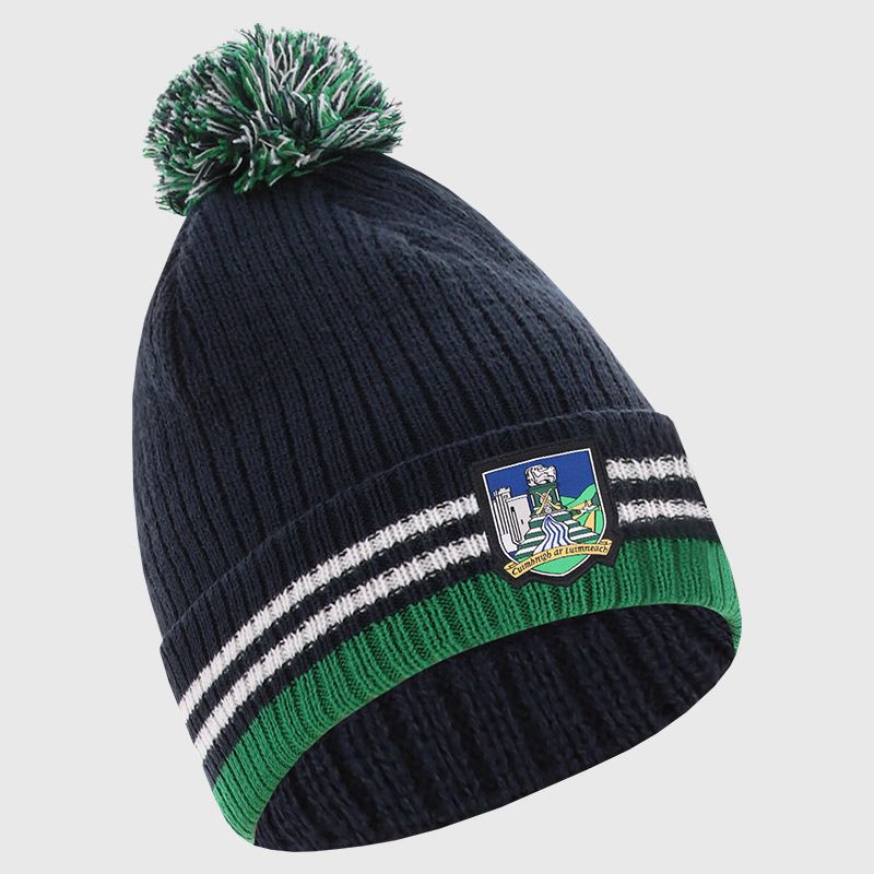 Navy Limerick GAA Renew Bobble Hat with county crest by O’Neills..