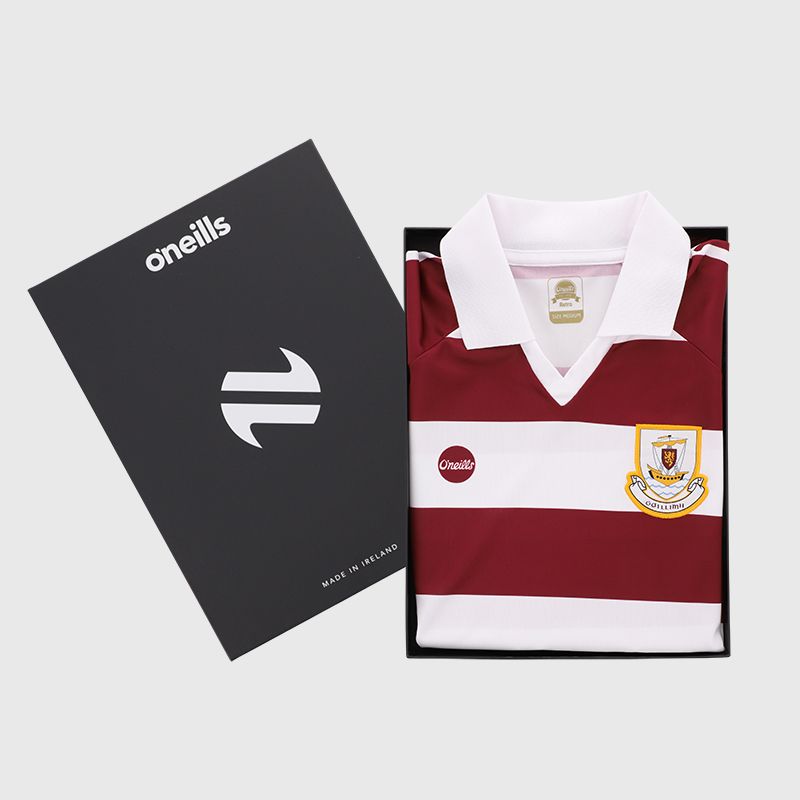 Maroon Galway GAA Men's Retro Hooped Jersey Gift Box from O'Neill's.