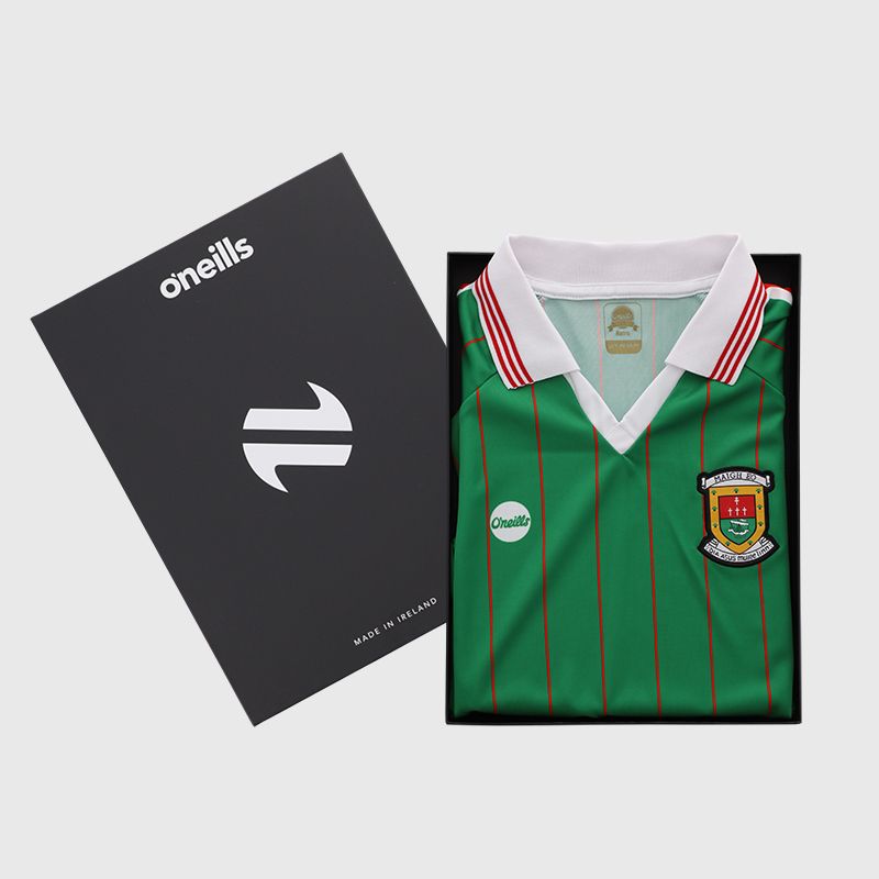Green Mayo GAA Men's Retro Pinstripe Jersey Gift Box from O'Neill's.