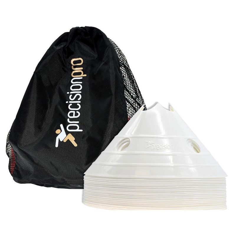 White 20 pack of Precision Giant Saucer Cones from O'Neills.