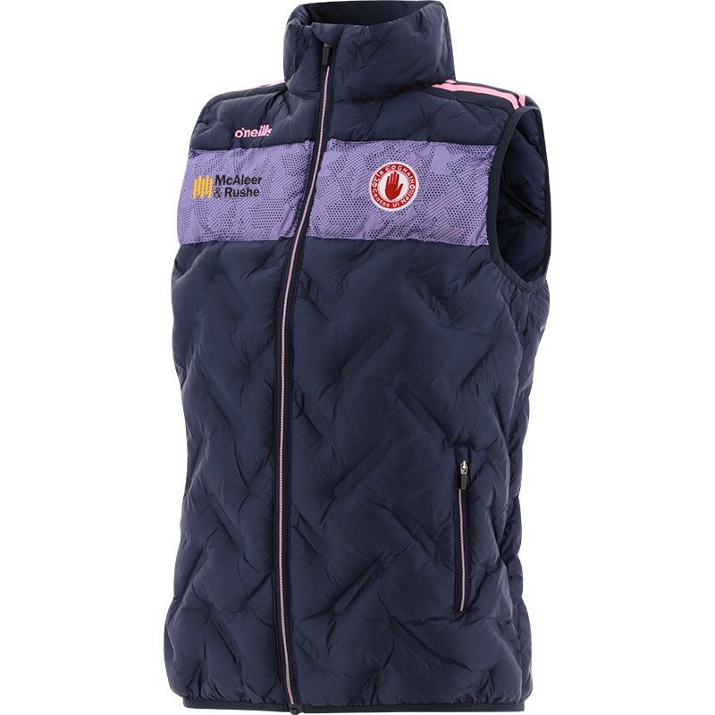 Marine Kids' Tyrone GAA Rockway Padded Gilet with Hood and Zip Pockets by Oâ€™Neills.