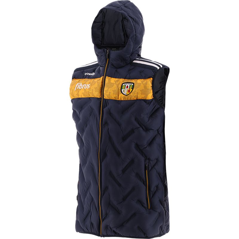 Marine Men's Antrim GAA Rockway Hooded Padded Gilet with Hood and Zip Pockets by O’Neills.