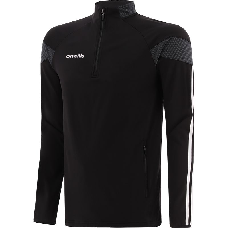 Black Men's Rockway Half Zip Top with zip pockets by O’Neills.