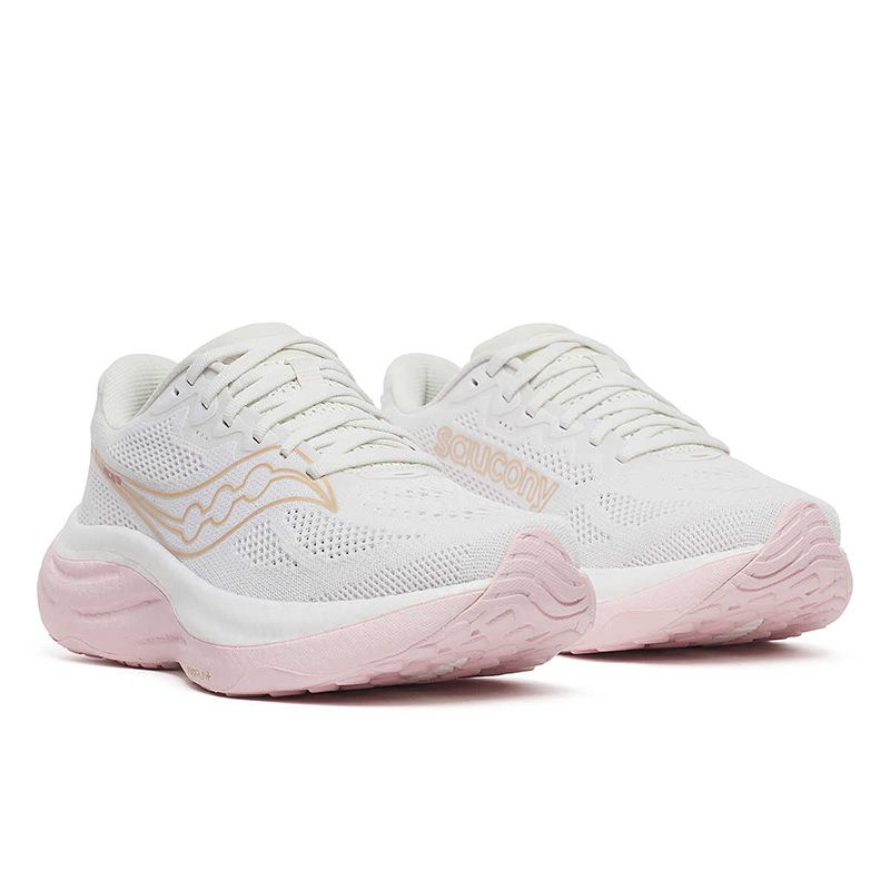 Women's White Saucony Ride 9 Running Shoes from O'Neills.