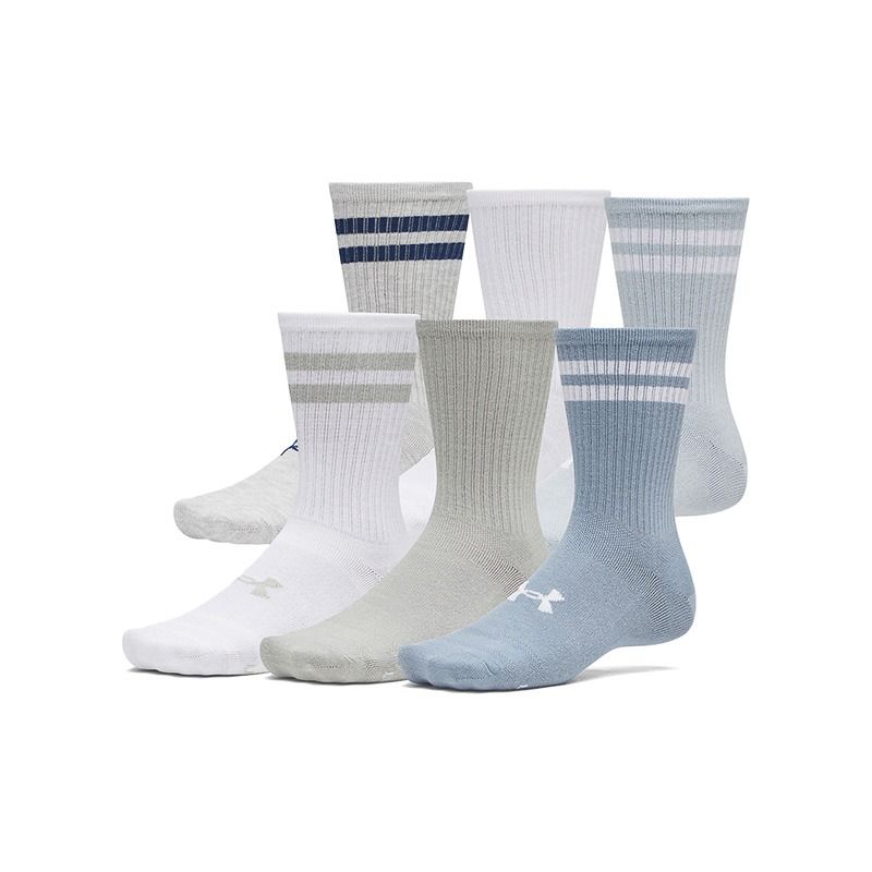 Blue Under Armour UA Essential 6-Pack Crew Socks from O'Neills