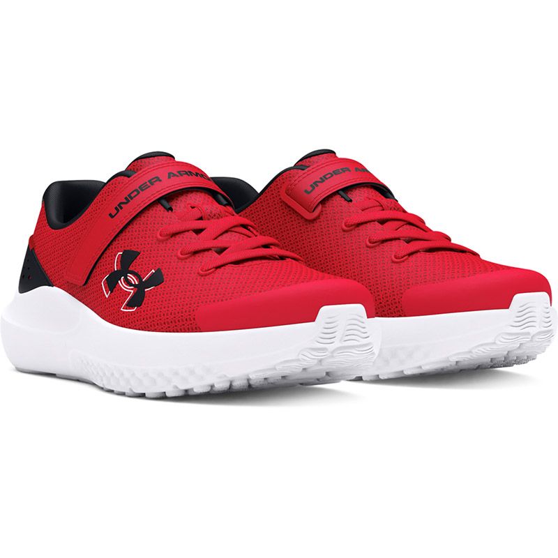 Red Under Armour Kids' UA Surge 4 AC Junior Running Shoes from O'Neills.