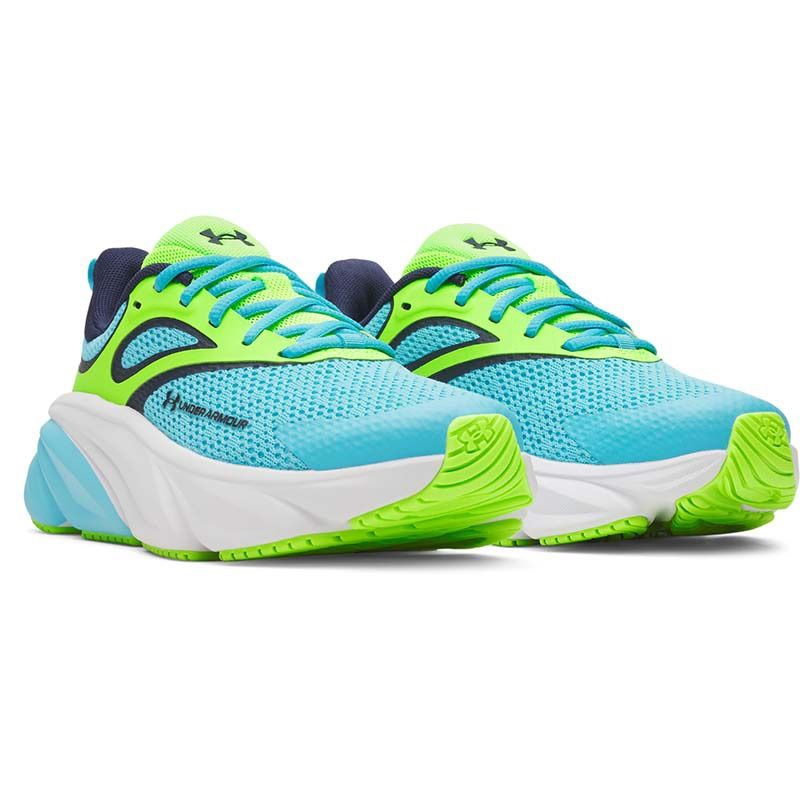 Kids' blue and green Under Armour Rogue 6 Running Shoes from O'Neills.