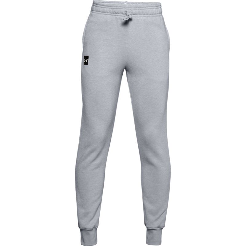 Grey Under Armour kids' fleece joggers with pockets from O'Neills.