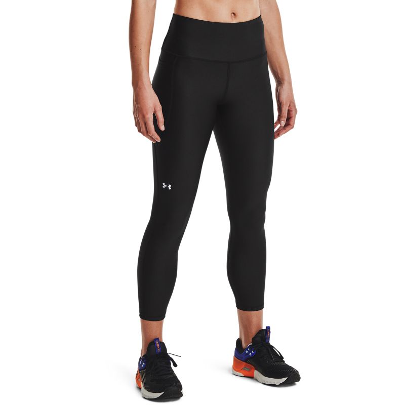 Black Under Armour women's gym leggings with side pocket from O'Neills.
