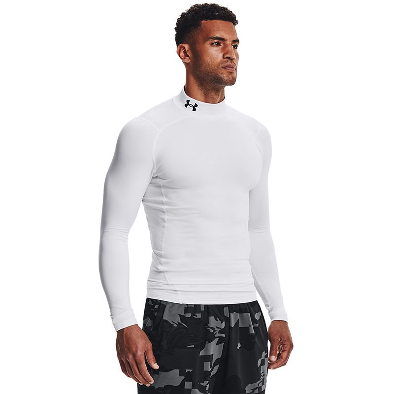 White Under Armour Men's ColdGear® Compression Mock from O'Neills.