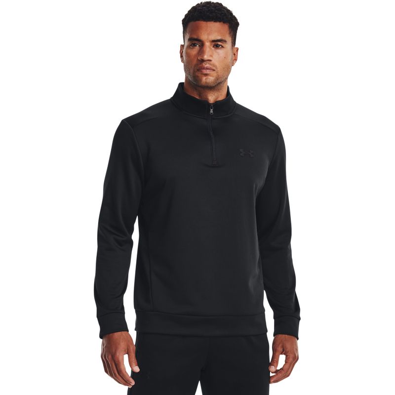 Black Under Armour Men's Fleece® ¼ Zip Black, with soft inner layer from O'Neills