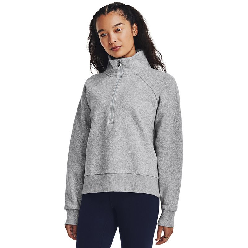 Grey Under Armour Women's UA Rival Fleece Half Zip Top from O'Neill's.