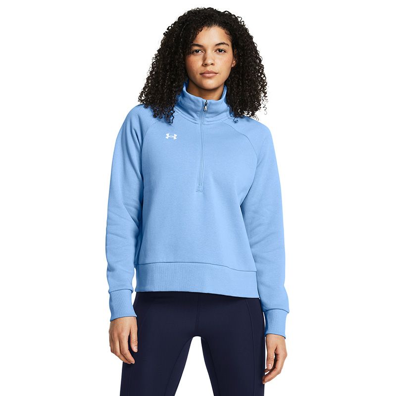 Blue Women's Under Armour UA Rival Fleece Half Zip from O'Neills