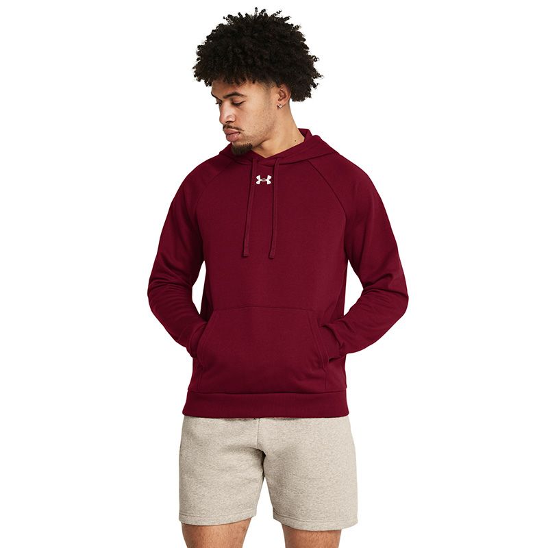 Maroon Under Armour Men's UA Rival Fleece Hoodie from O'Neills.