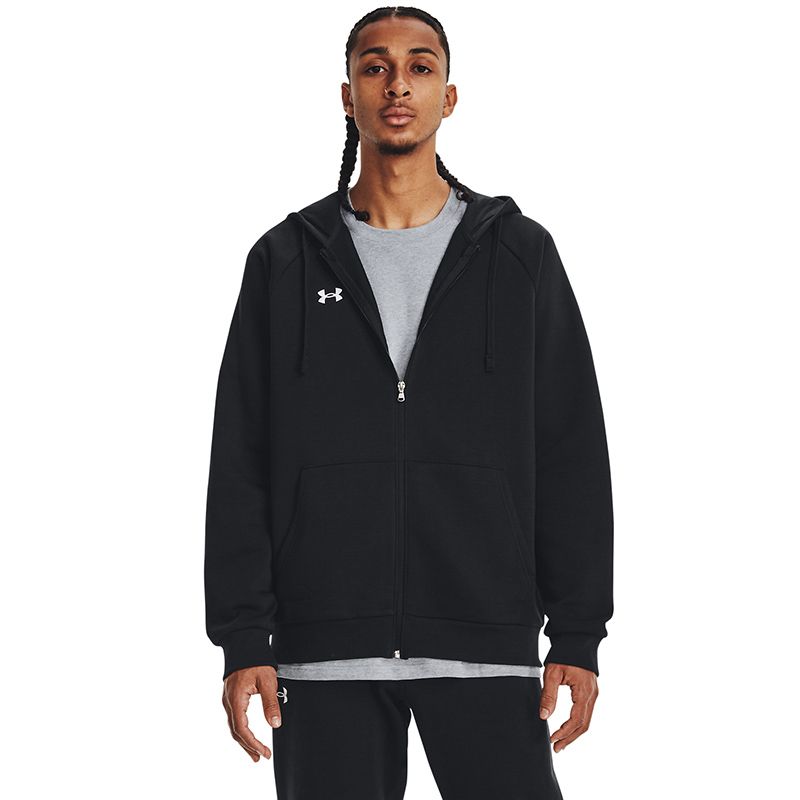 Black Under Armour Men's UA Rival Fleece Full-Zip Hoodie from O'Neills.