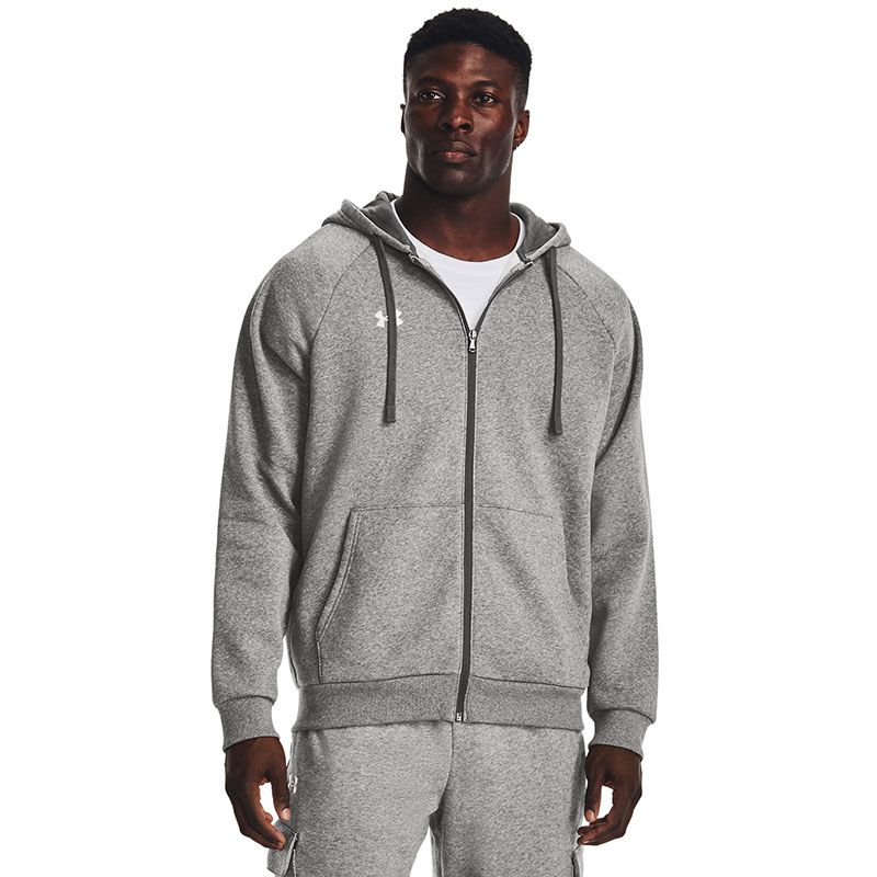 Grey Under Armour Men's UA Rival Fleece Full-Zip Hoodie from O'Neills.