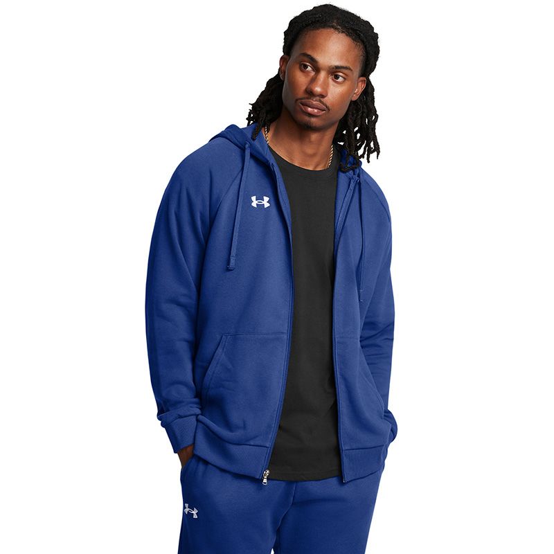 Blue Under Armour Men's UA Rival Fleece Full-Zip Hoodie from O'Neills.