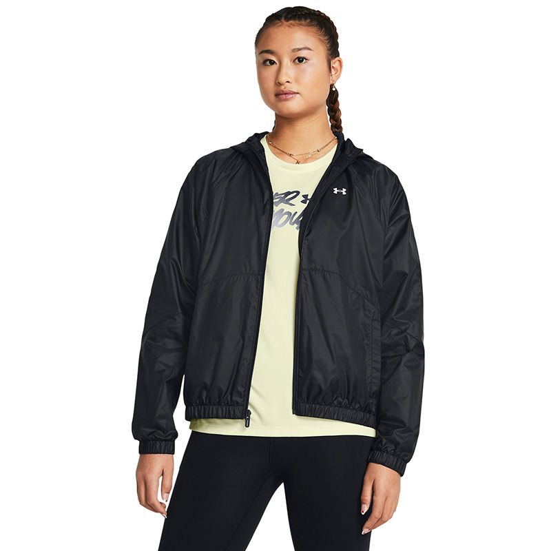 Black Under Armour Women's UA Rival Sport Windbreaker from O'Neills.