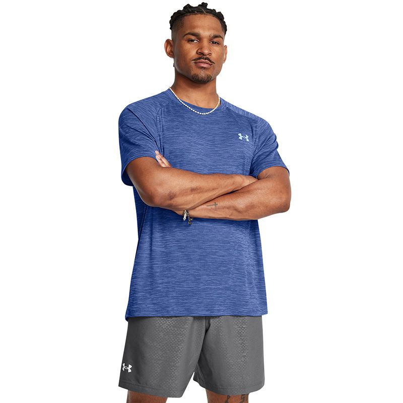 Blue Men's Under Armour UA Tech™ Textured T-Shirt from O'Neills