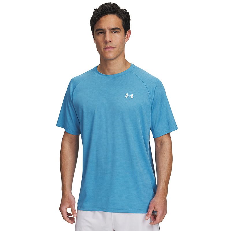Blue and white Under Armour Men's UA Tech™ Textured T-Shirt from O'Neills