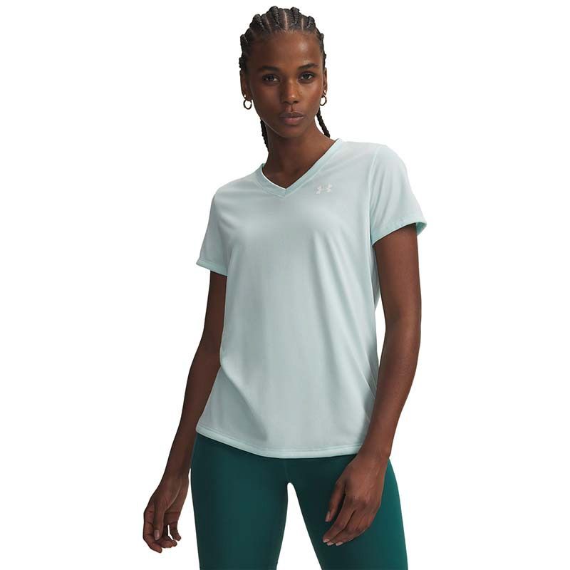 Women's Mint Under Armour UA Tech™ V-Neck Short Sleeve T-Shirt from O'Neills.