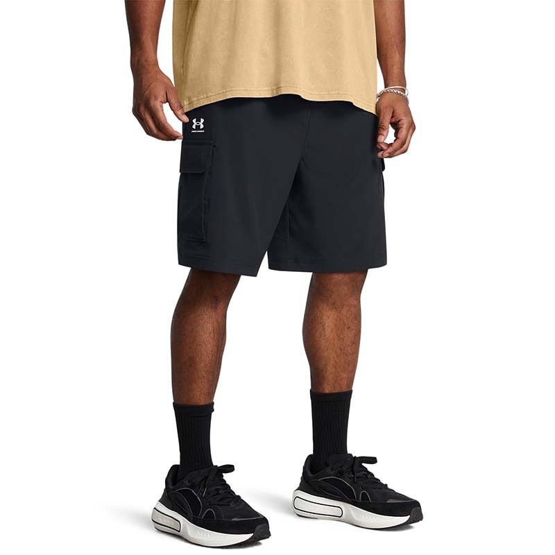 Black Men's Under Armour UA Vibe Woven Cargo Short from O'Neills