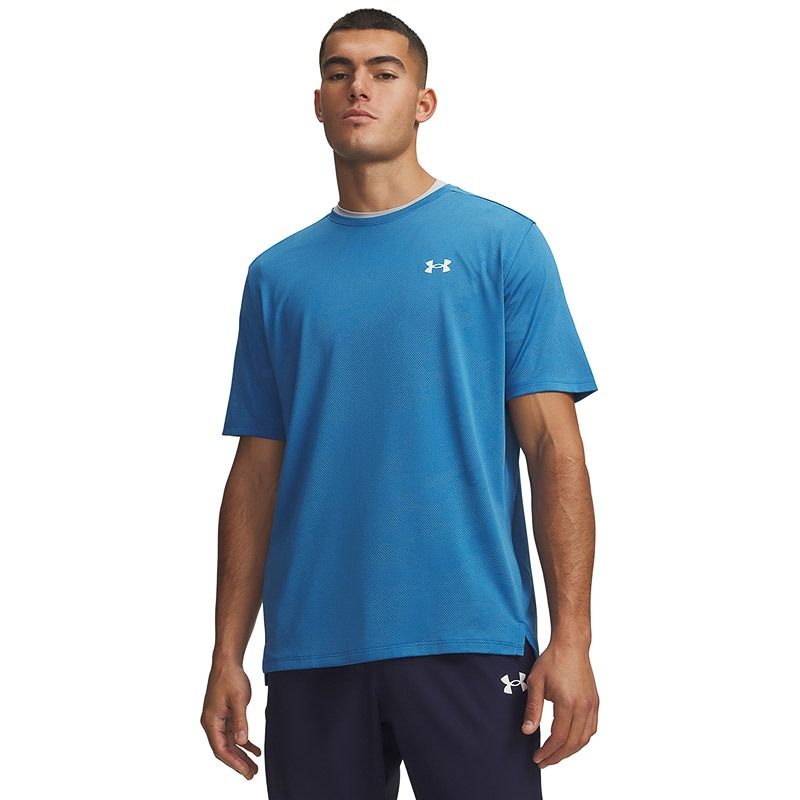 Men's Blue Under Armour UA Tech™ Vent Jacquard T-Shirt from O'Neills.