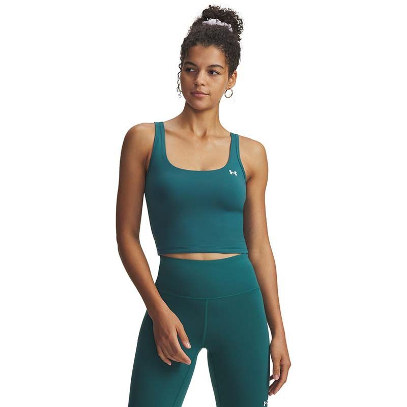 Women's Under Armour Motion Tank Top Rack Green / White From O'Neills
