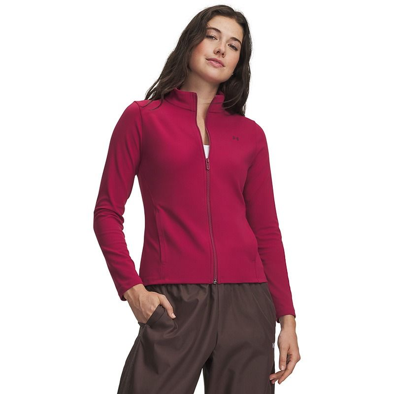 Women's Red Under Armour UA Motion Full Zip Top from O'Neills.