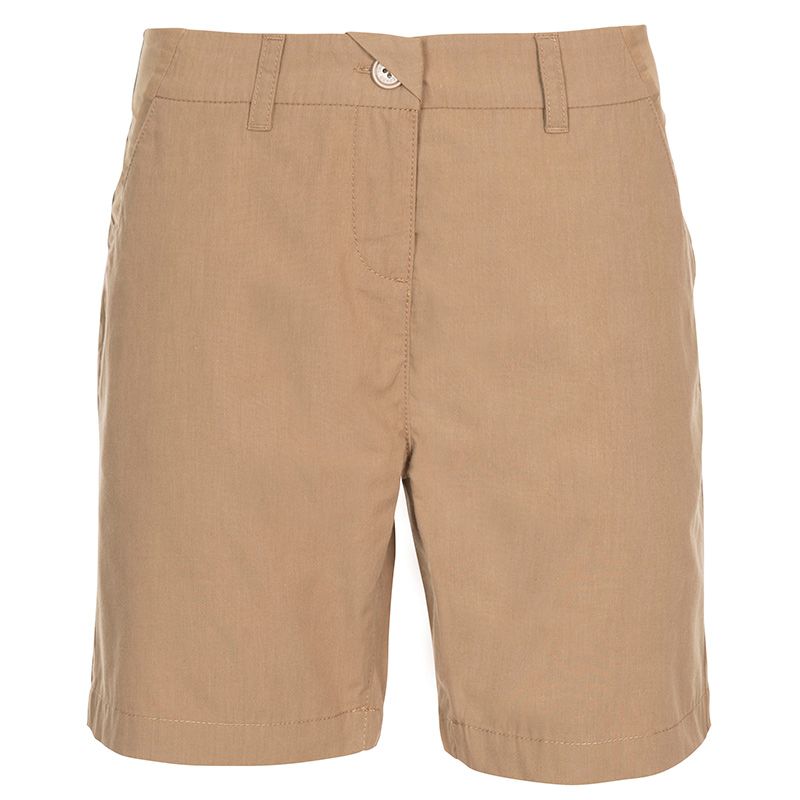 Beige Trespass women's walking cargo shorts with pockets from O'Neills.