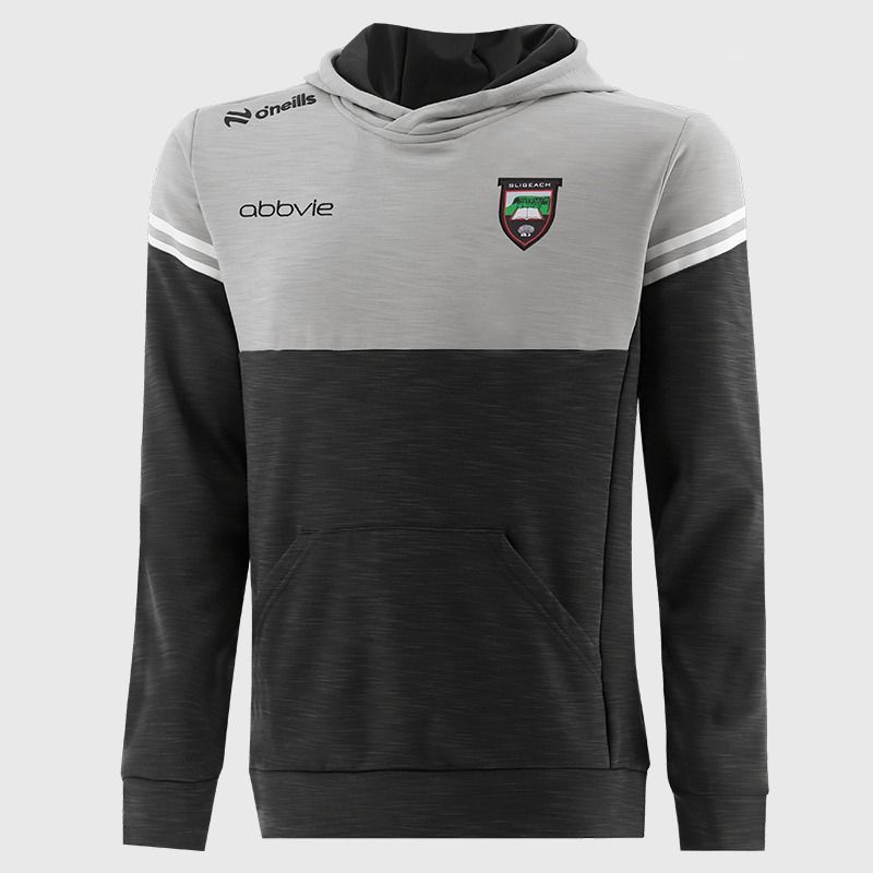 O’Neills Sligo GAA Kids’ Sedona Hooded Top Black with official crest