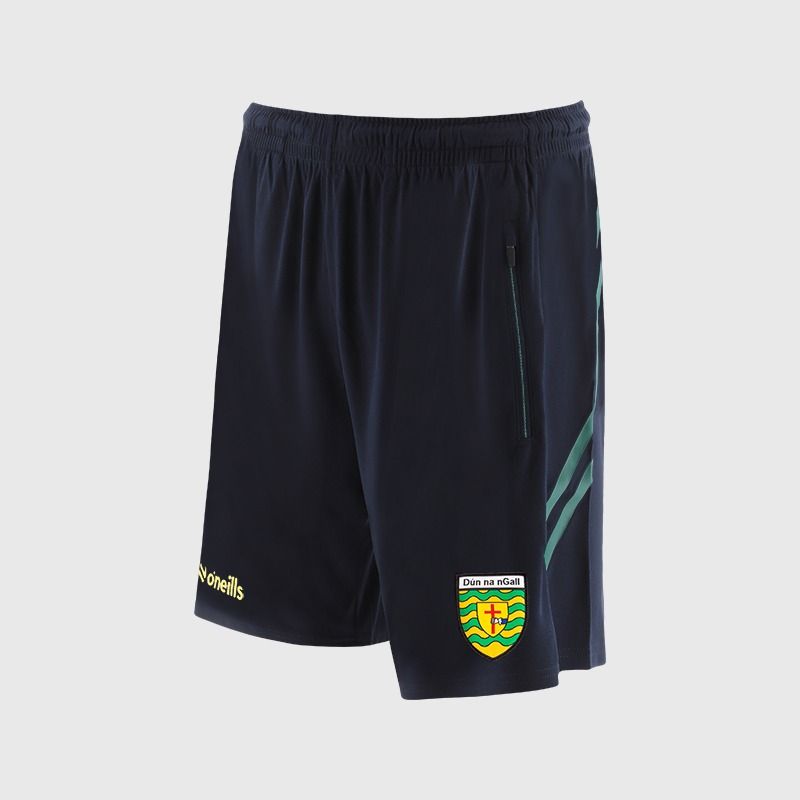 O’Neills Donegal GAA Sedona Shorts Navy / Green with official crest