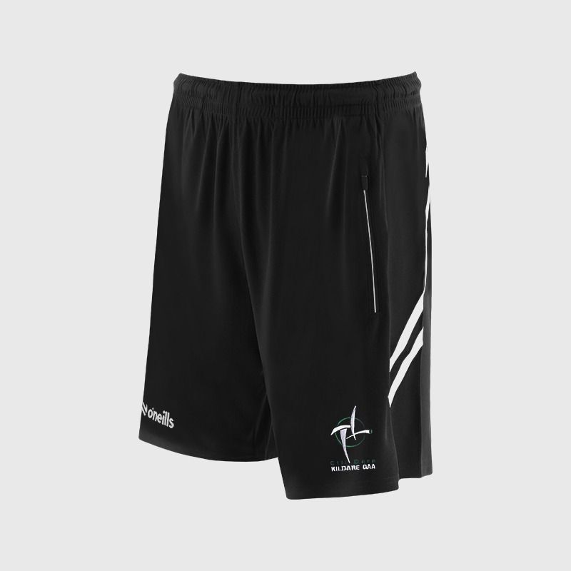 O’Neills Kildare GAA Sedona Shorts Black / White with official crest