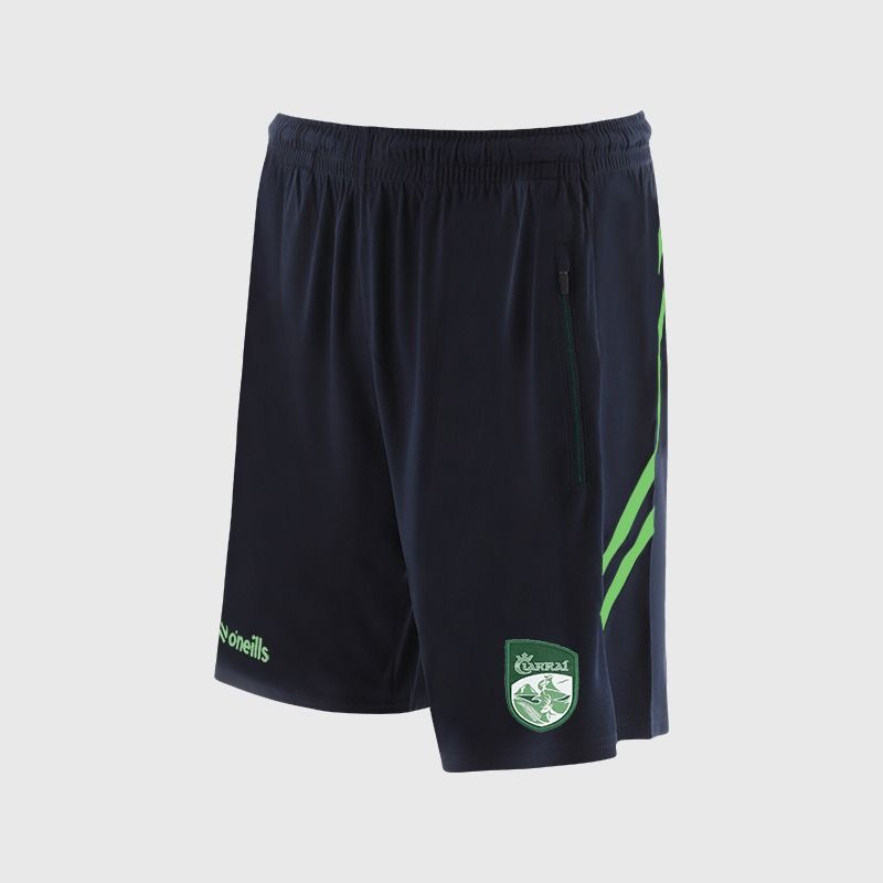 O’Neills Kerry GAA Sedona Shorts Navy / Green with official crest