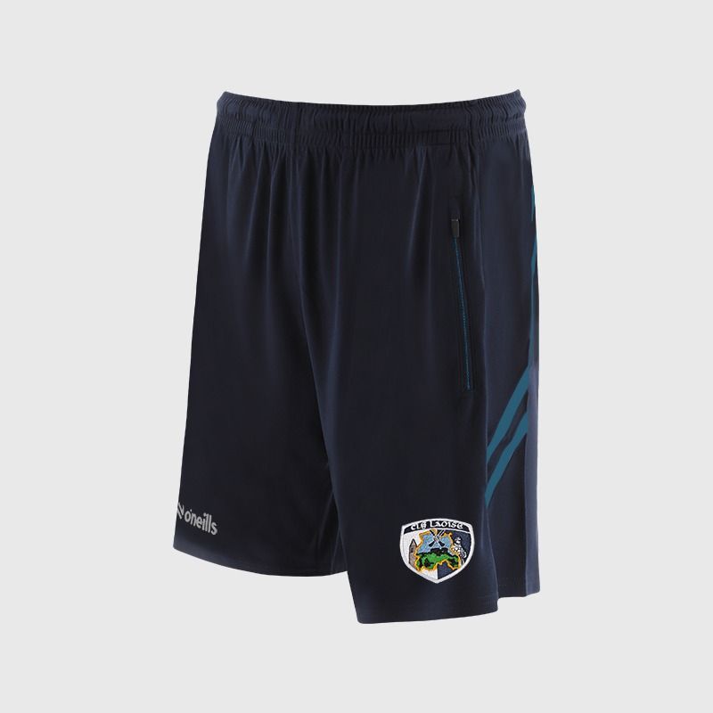 O’Neills Laois GAA Sedona Shorts Navy / Blue with official crest
