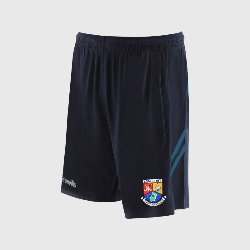 O’Neills Longford GAA Sedona Shorts Navy / Blue with official crest